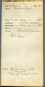 Tewksbury Almshouse Intake Record: Young, William