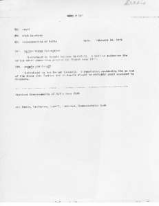 Memo #187, Cosponsorship of Bills