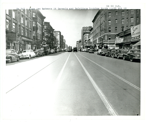 Massachusetts Avenue between Saint Germain Street and Belvidere Street looking North
