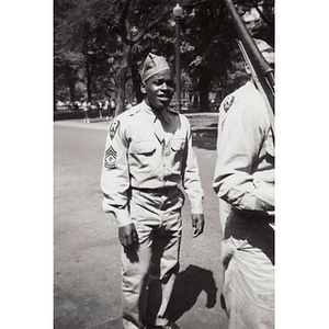 An unidentified Boston School Boy Cadet in uniform