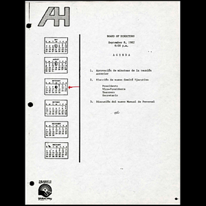 Meeting materials for the September 08, 1982 board meeting