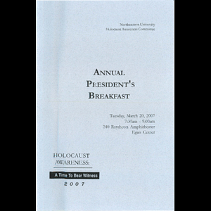 Annual President's Breakfast program, 2007.