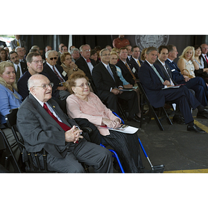 George J. Kostas and his wife Angelina P. Kostas at the groundbreaking ceremony for the George J. Kostas Research Institute for Homeland Security