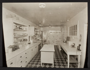 Interior view of the Ipswich Mills Tea House, Ipswich, Mass., serving room, 1923