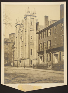 Exterior view of the Masonic Temple, Tremont Street at Temple Place, Boston, Mass., 1860-1890