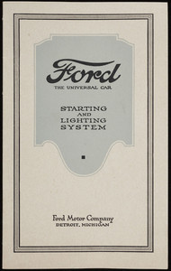 Ford starting and lighting system, Ford Motor Company, Detroit, Michigan, 1919