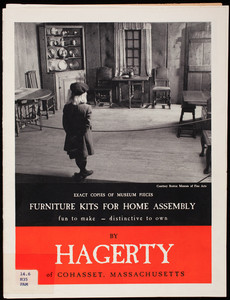 Furniture kits for home assembly, exact copies of museum pieces, fun to make, distinctive to own, by Hagerty of Cohasset, Mass.