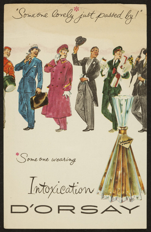 Leaflet for D'Orsay's Intoxication, S.S. Pierce Co., 133 Brookline Ave, Boston, Mass. undated