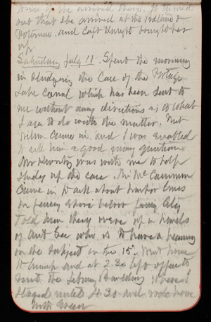 Thomas Lincoln Casey Notebook, May 1891-September 1891, 54, to see if she arrived there. It turned out