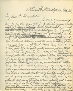Letter from Benjamin Smith Lyman to Basil Hall Chamberlain