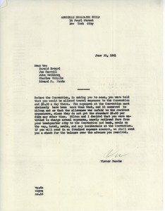 Memorandum from Victor Pasche to Charles L. Whipple et al.