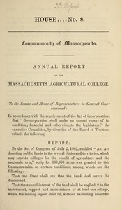 Annual report of the Massachusetts Agricultural College