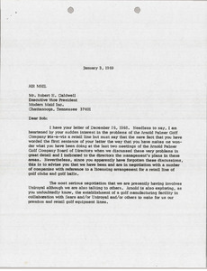 Letter from Mark H. McCormack to Robert H. Caldwell