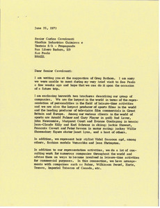 Letter from Mark H. McCormack to Carlos Cavolcanti