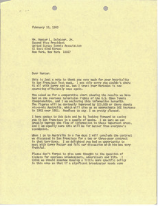 Letter from Mark H. McCormack to Hunter L. Delatour