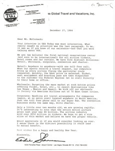 Letter from Eddie Sherman to Mark H. McCormack