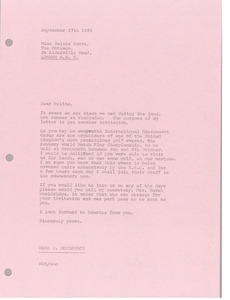 Letter from Mark H. McCormack to Selina Scott