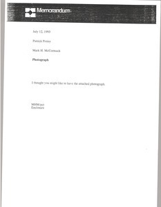 Memorandum from Mark H. McCormack to Patrick Proisy