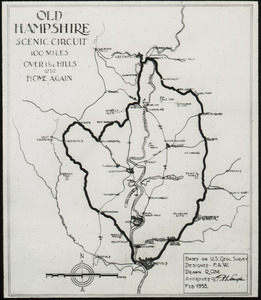 Old Hampshire scenic Circuit 100 miles, over the hills and home again, designed by Waugh (map)