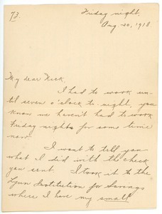 Letter from Letitia Crane to Frank F. Newth