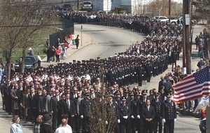 Funeral procession for slain police officer Sgt. James L. Allen