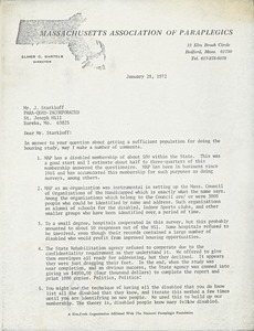 Letter from Elmer C. Bartels to J. Starkloff