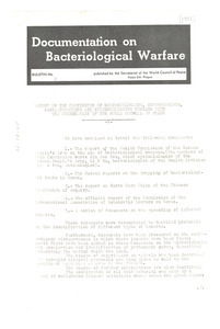 Documentation on bacteriological warfare bulletin, number 2