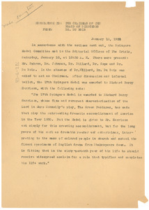 Memorandum from W. E. B. Du Bois to The Chairman of the NAACP Board of Directors