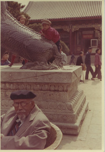 W. E. B. Du Bois sitting in the Summer Palace in Beijing, China