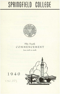 Springfield College Commencement program (1940)