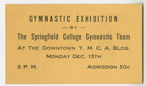 Gymnastic Exhibition admission ticket (December 15, 1924)