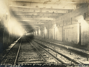 Dorchester Rapid Transit section 3. North view of tunnel from Shawmut Station