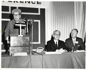 Mayor John F. Collins with Eleanor Roosevelt and Supreme Court Justice Arthur Goldberg