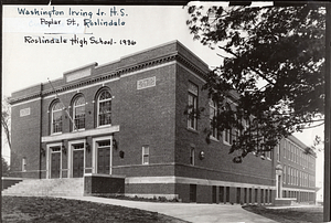Washington Irving Junior High School, Poplar Street, Roslindale (Roslindale High School, 1936)