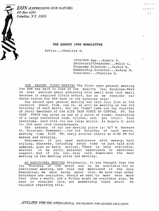 EON Newsletter (August, 1990)