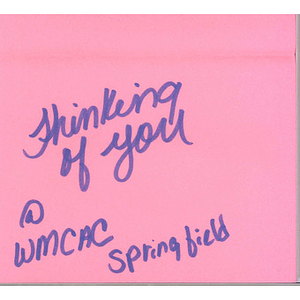 Card from a woman at the Western Massachusetts Correctional Alcohol Center