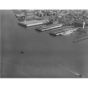 Boston Harbor, East Boston docks, Boston and Albany Railroad, Boston, MA