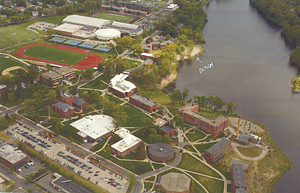 Aerial photograph of Springfield College campus