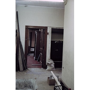 View of construction on the interior of the church building that Inquilinos Boricuas en Acción converted to a cultural center.