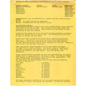Minutes of CDAC 2, May 11, 1982.