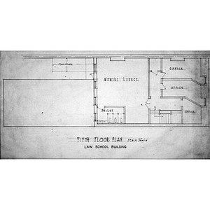 Floor plans for the fifth floor of the Law School Building