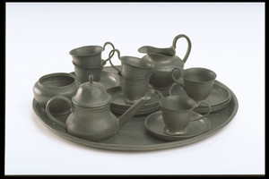Tea set sugar bowl with lid