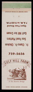 Gulf Hill Farm matchbook cover