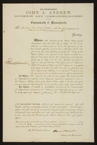 Appointment to Massachusetts Volunteers, 1861