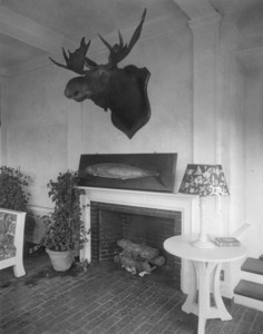 Interior view of the John Lawrence House, sun room, 76 Campmeeting Road, Topsfield, Mass., undated