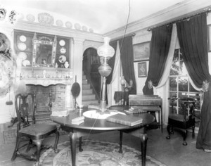 Interior view of Indian Hill, Province House room, West Newbury, Mass., undated