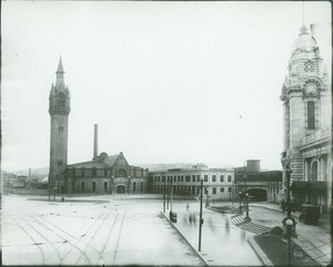 Exterior of the old Union Station, Worcester, Mass., undated