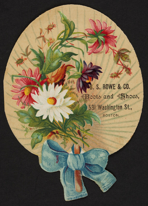 Trade card for B.S. Rowe & Co., boots and shoes, 531 Washington Street, Boston, Mass., undated