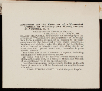 Bernard R. Green to Thomas Lincoln Casey, May 12, 1883