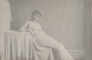 Rebecca Dodge, seated, in Roman costume